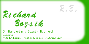 richard bozsik business card
